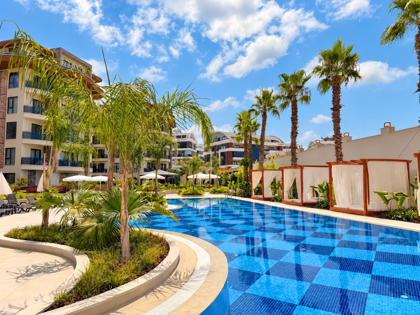 Pools and relaxation areas